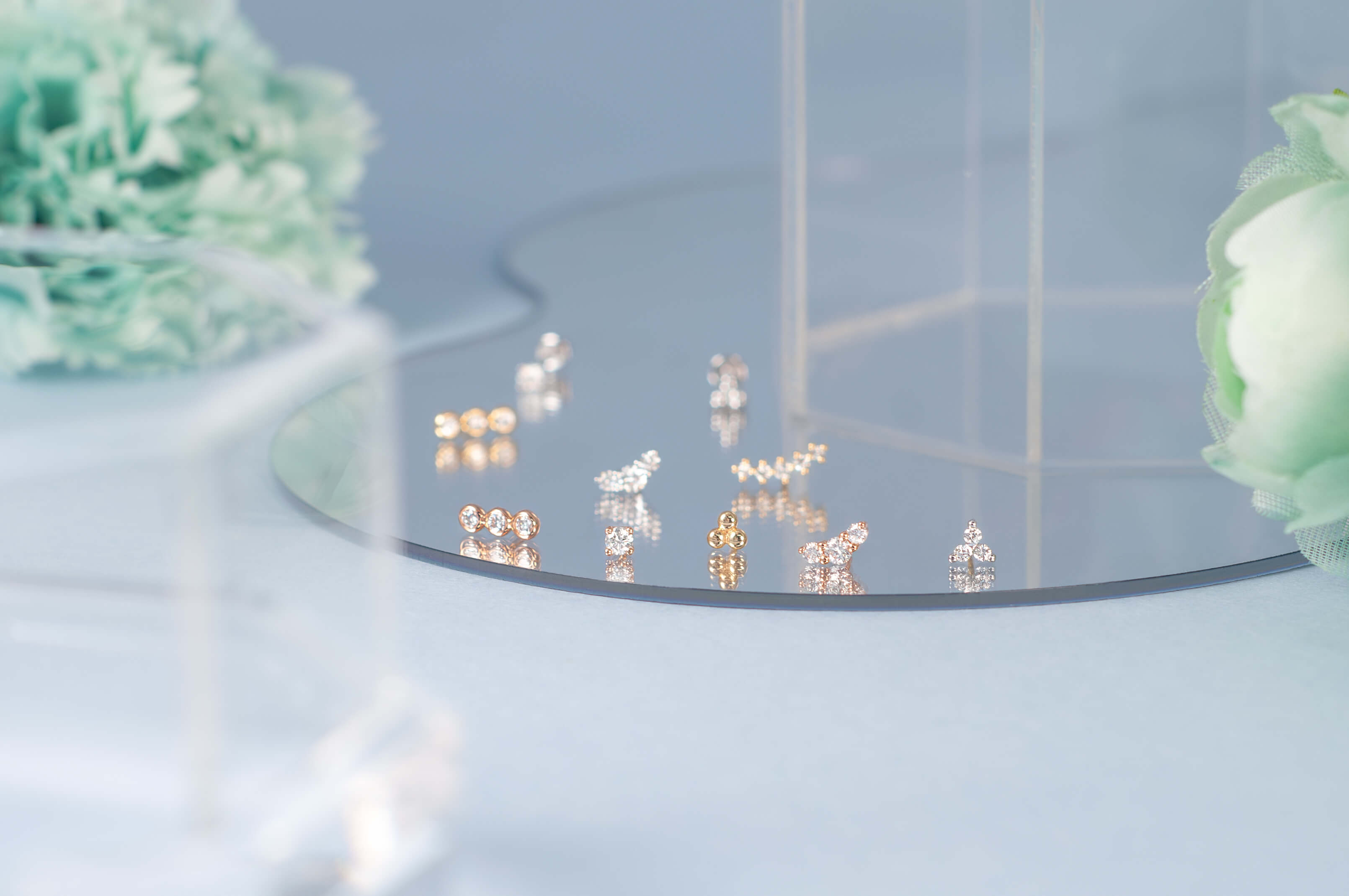 XL 11mm pavé diamond hoop earrings in mori